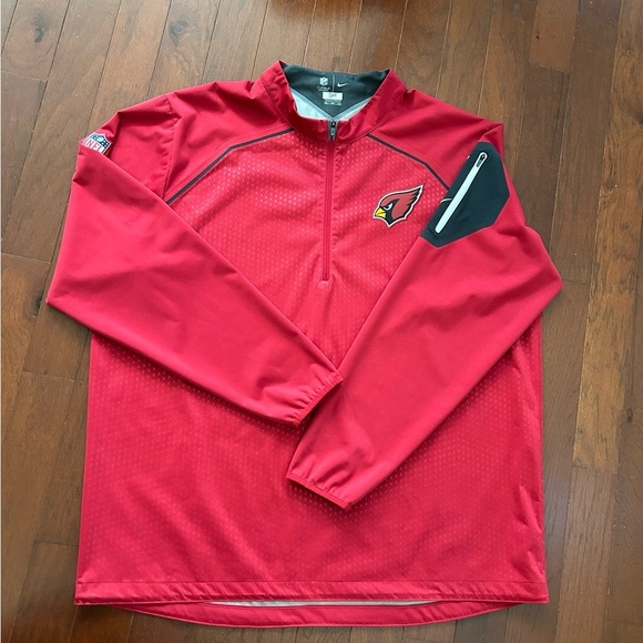 Nike On Field Apparel Arizona Cardinals Jacket 1/4 zip red NFL player wear XXL - Picture 2 of 10